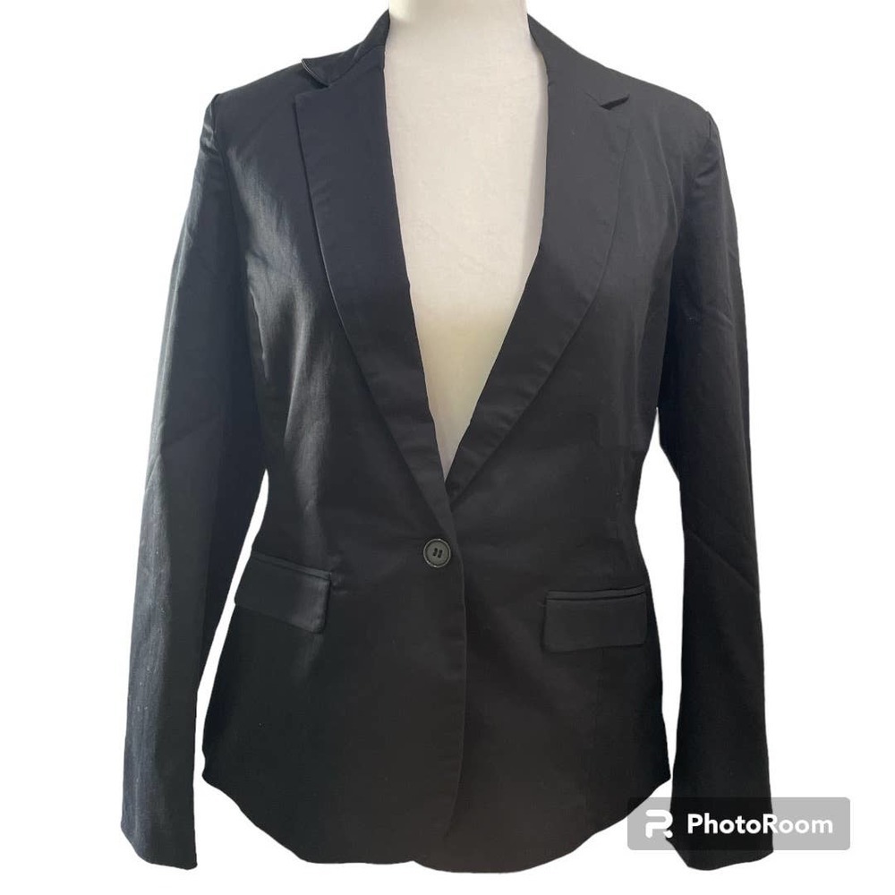 89th + Madison Women's Tailored Blazer Jacket Solid Black — image 3 of 8